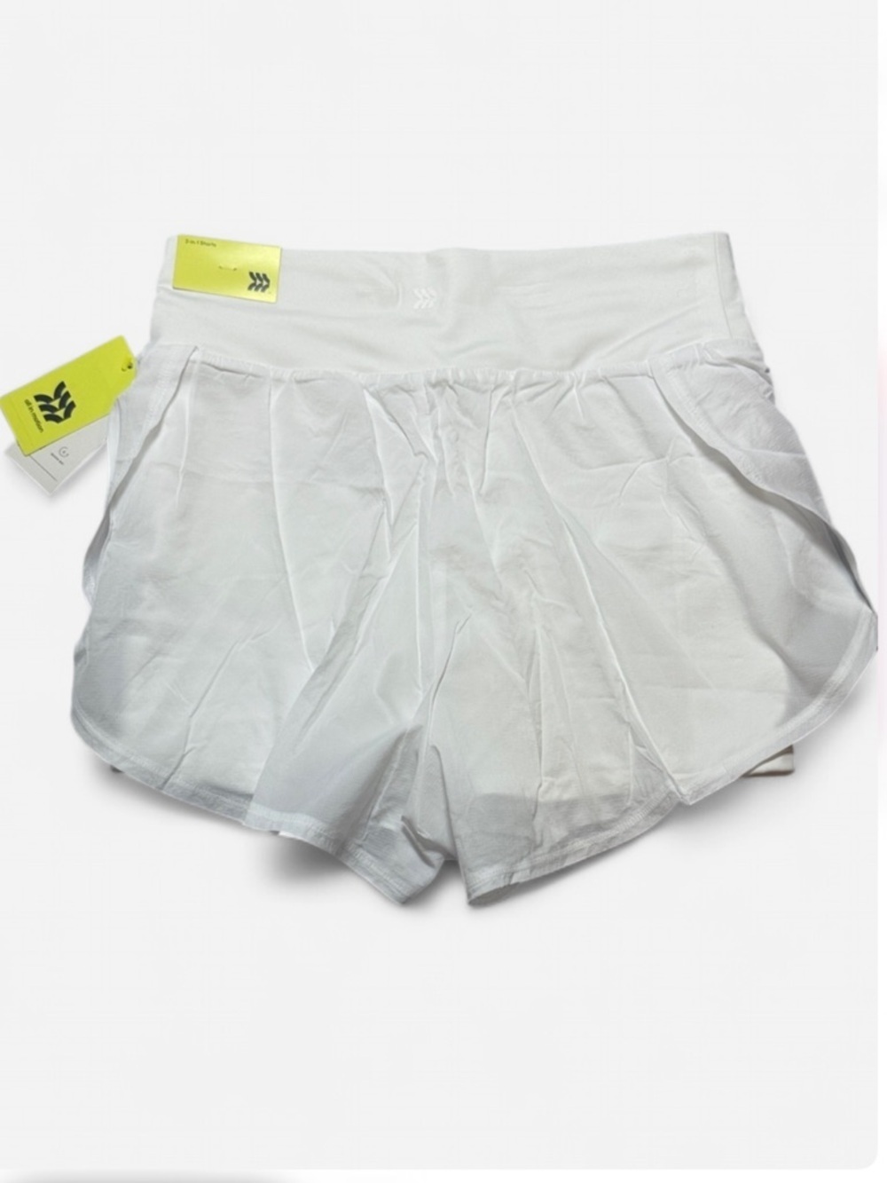 All in Motion Women's 2 in 1 Run Shorts Quick Dry in White